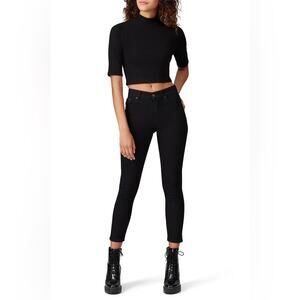 Reformation Black Serena High Skinny Crop Jeans Size 28